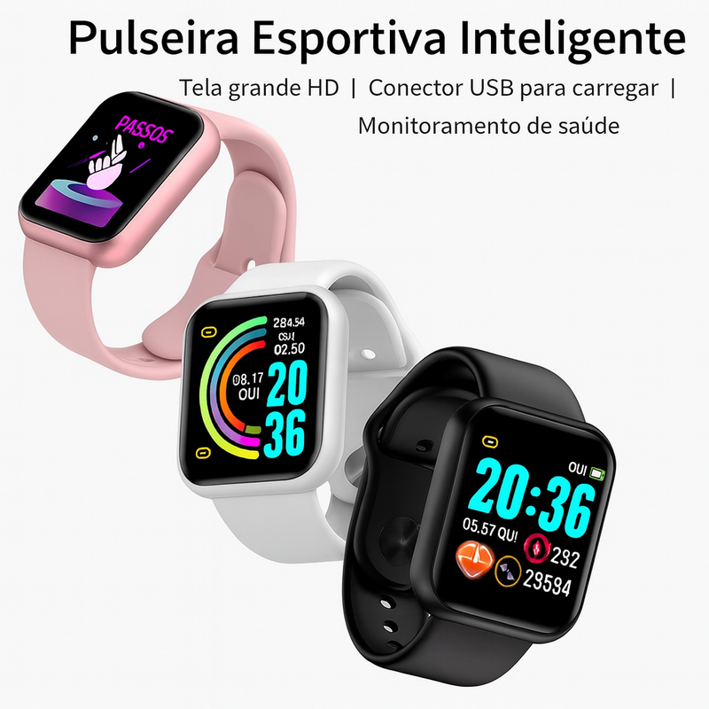Relógio inteligente , relógio de pulso conectado via Bluetooth, reprodutor de música, fitness, esportivo, pulseira, monitor de sono, relógios digitais